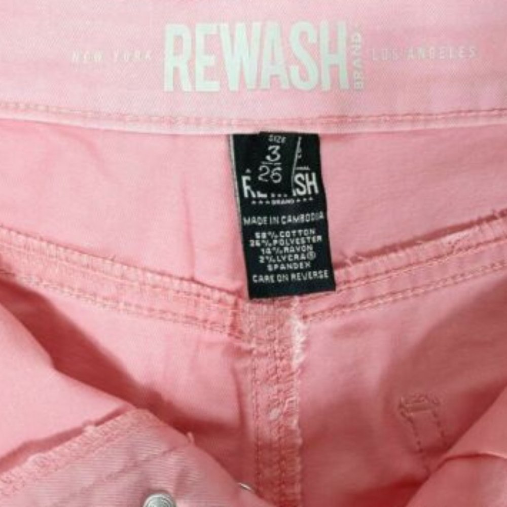 Rewash Casey Super High Rise Shorts Ultra Stretch pink Size 3 / Waist 26 in - Picture 5 of 6